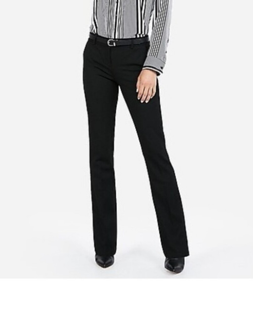 Express Black Columnist Mid Rise Barely Boot Pants